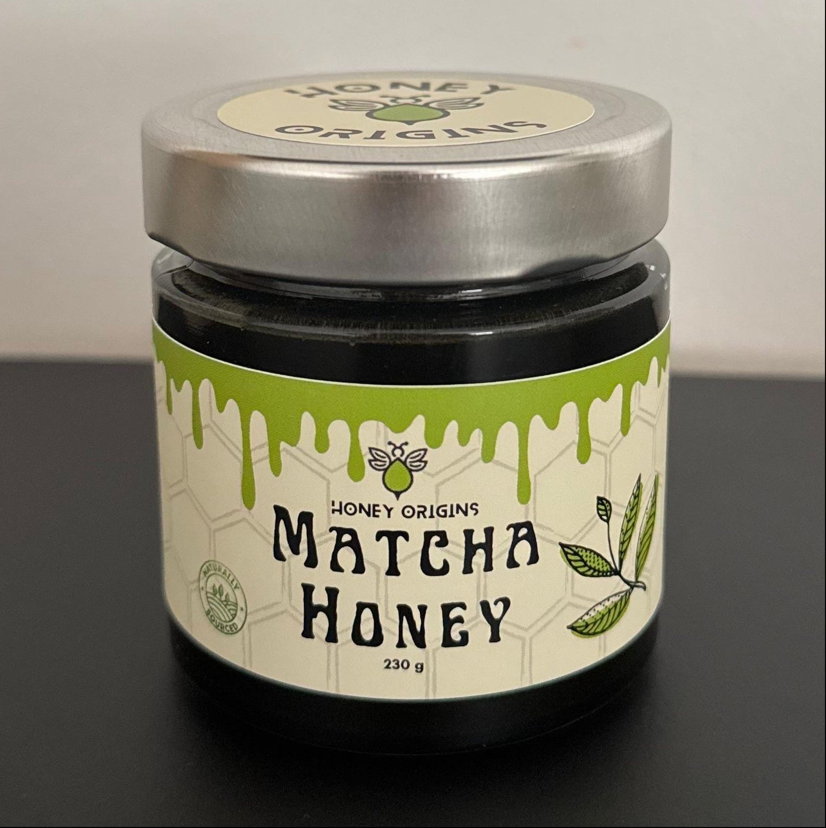 Bio honing met matcha - gezonde en voedzame mix HONEYORIGINS